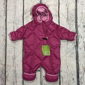 REI Baby Snowsuit Insulated Outerwear New Pink Girls Infants Months Bodysuit